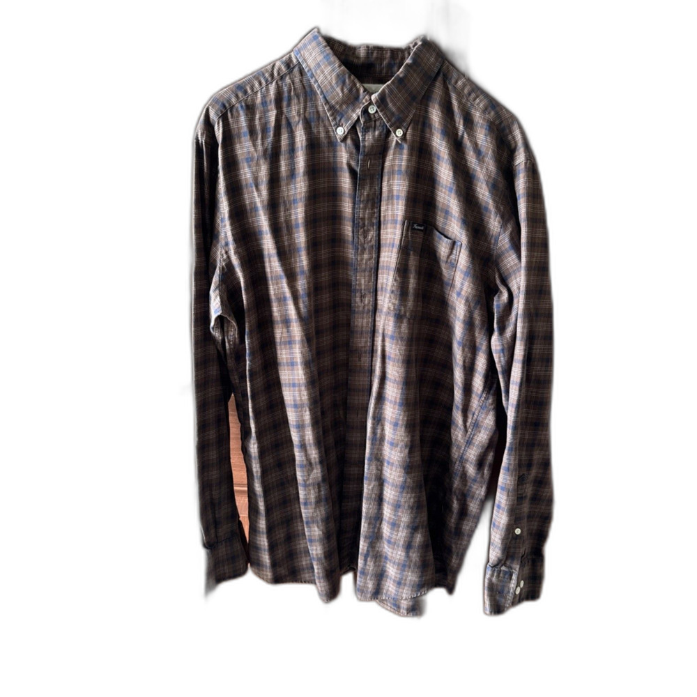 FACONNABLE Brown‎ Long Sleeve "Club" Shirt Men's Size XL